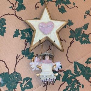 Believe Angel star ornament/hanging decor